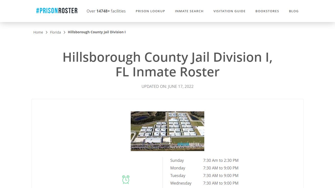 Hillsborough County Jail Division I, FL Inmate Roster - Prisonroster